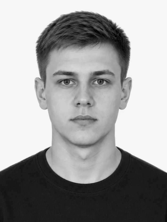 Цифровое фото 3×4 ч/б для военкомата — пример результата