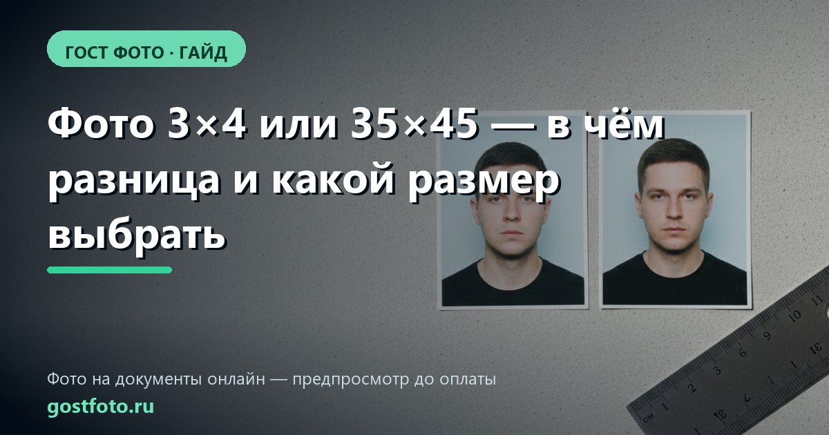 Фото 3×4 или 35×45 — в чём разница и какой размер выбрать