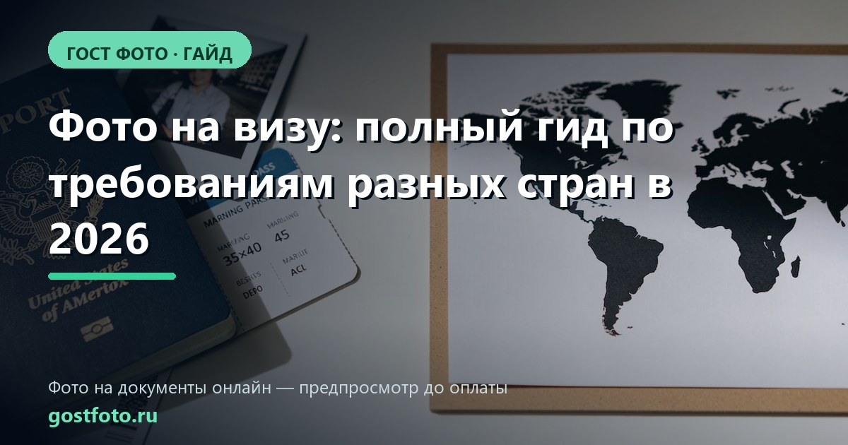 Фото на визу: полный гид по требованиям разных стран в 2026