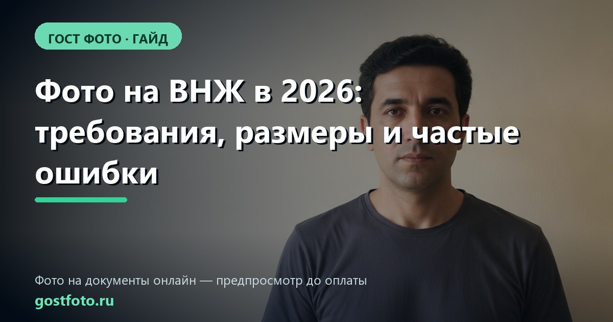 Фото на ВНЖ в 2026: требования, размеры и частые ошибки