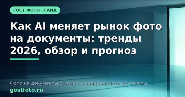 Как AI меняет рынок фото на документы: тренды 2026, обзор и прогноз
