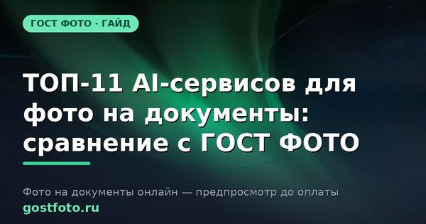 ТОП-11 AI-сервисов для фото на документы: сравнение с ГОСТ ФОТО