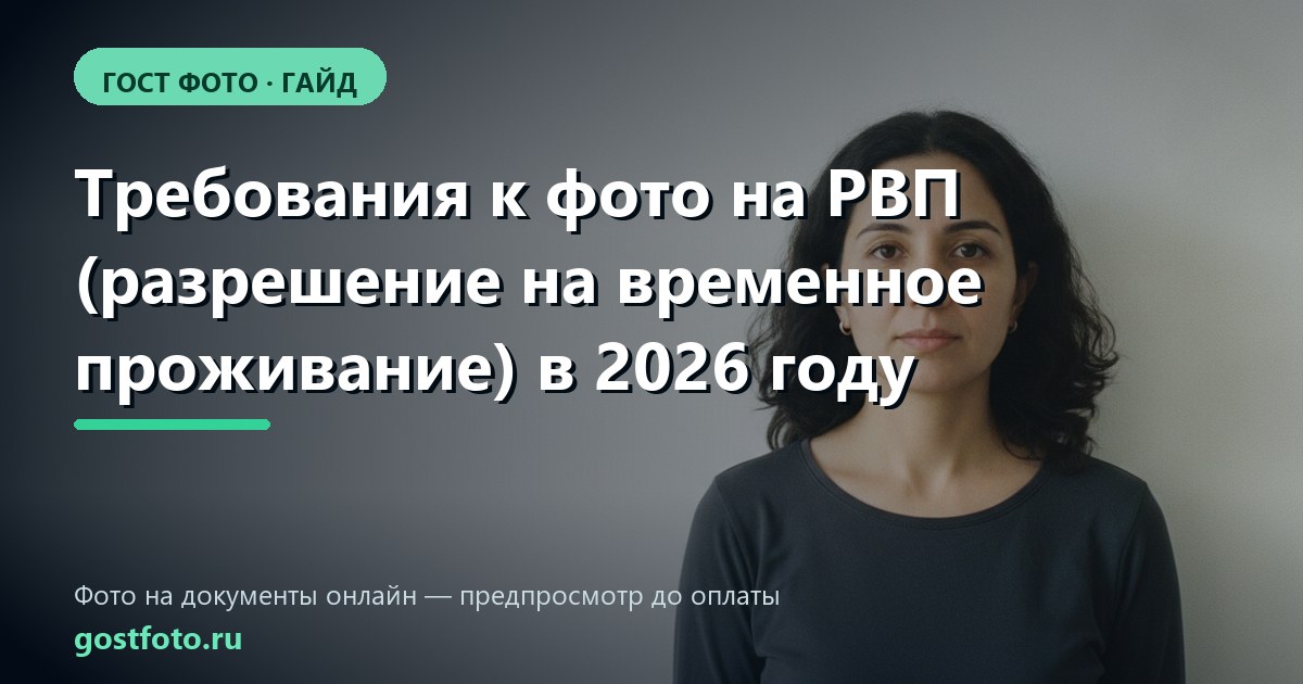 Требования к фото на РВП (разрешение на временное проживание) в 2026 году