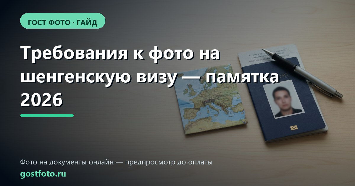 Требования к фото на шенгенскую визу — памятка 2026